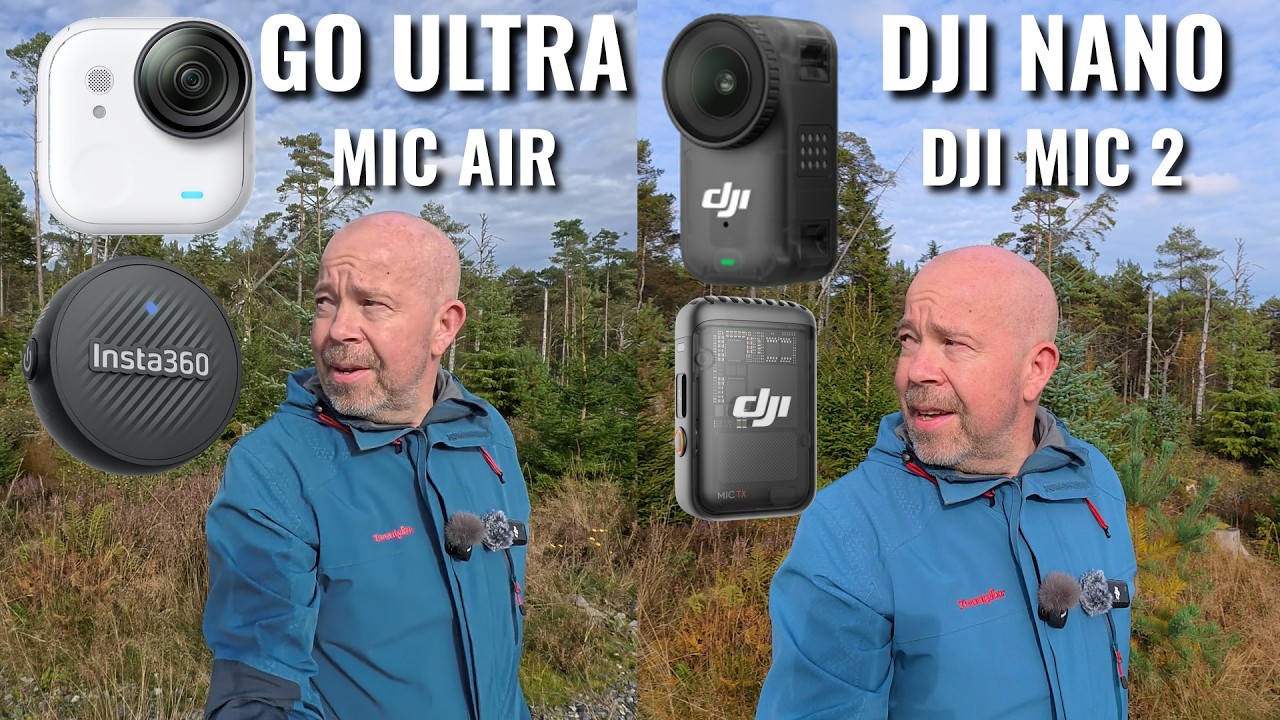 DJI Osmo Nano против Insta360 GO Ultra: битва внешних микрофонов! DJI Mic 2 против Mic Air (АУДИО...