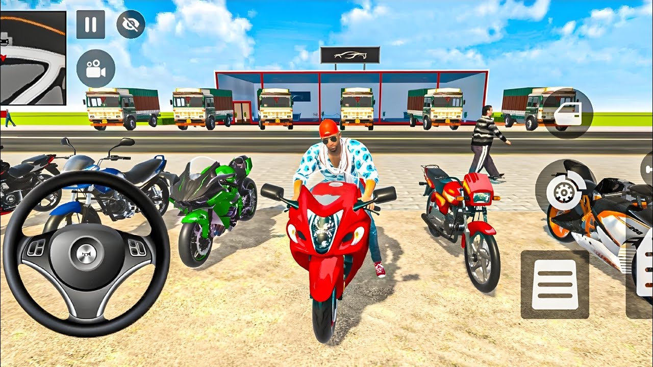 🤤 Franklin Vs Police Car 🏍️Bike Rooftop Parking Challenge