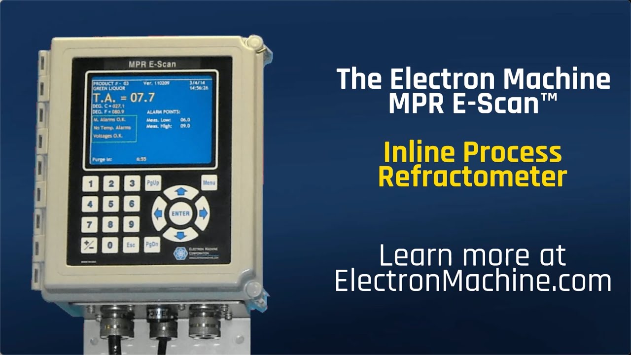 The Electron Machine MPR E-Scan&trade; Inline Process Refractometer