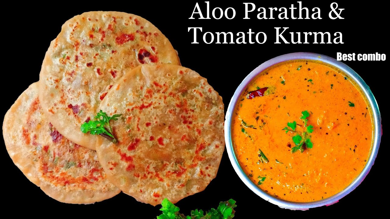 Saravana Bhavan style Aloo Paratha & Tomato Kurma | Best Combo for Dinner |Aloo Paratha & Kurma |