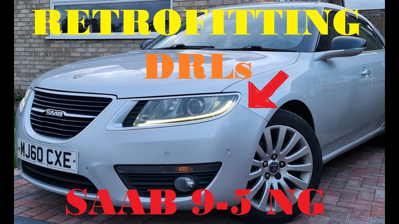 Retrofitting DRLs in Saab 9-5 NG 2010+ GlafenSaab Headlight Accent Kit