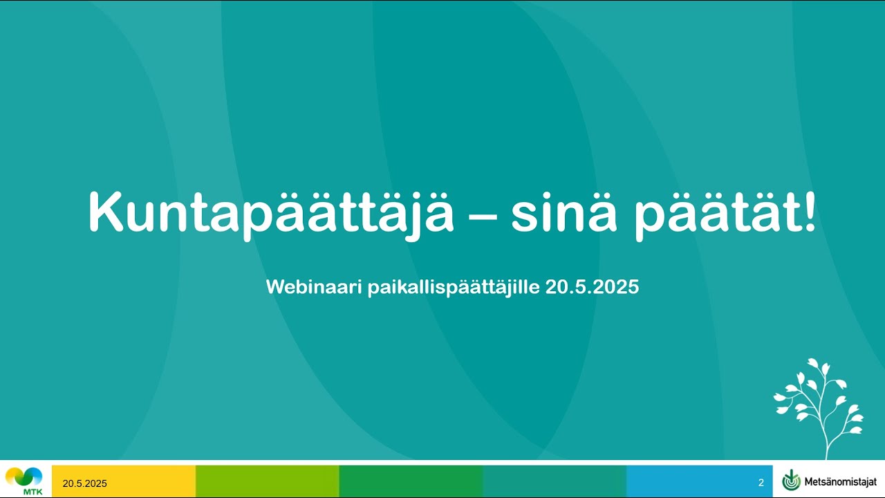 Eväitä päätöksentekoon - MTK:n oppaat paikallisvaikuttajille 20.5.2025