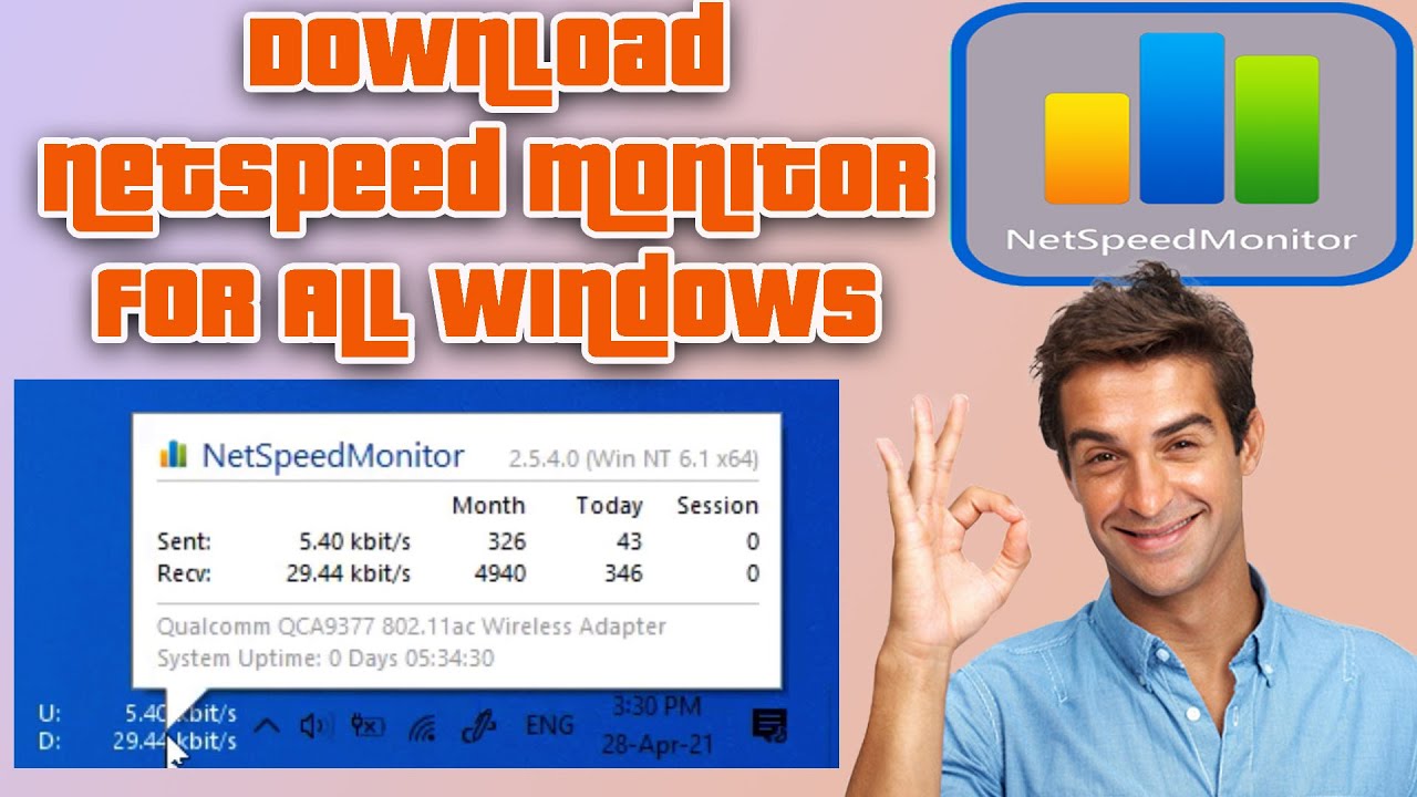 How to Get Internet Speed Meter/Monitor on Windows By SegZa Tech