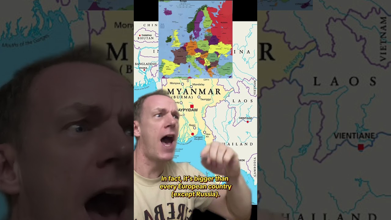 Myanmar is not tiny! It&rsquo;s bigger than all the countries in Europe. #kopete #myanmar #burma
