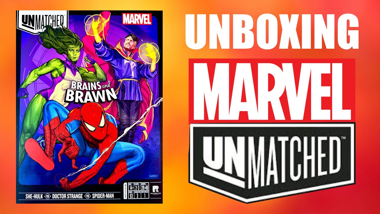 MARVEL Unmatched Brains and Brawn Board Game Unboxing