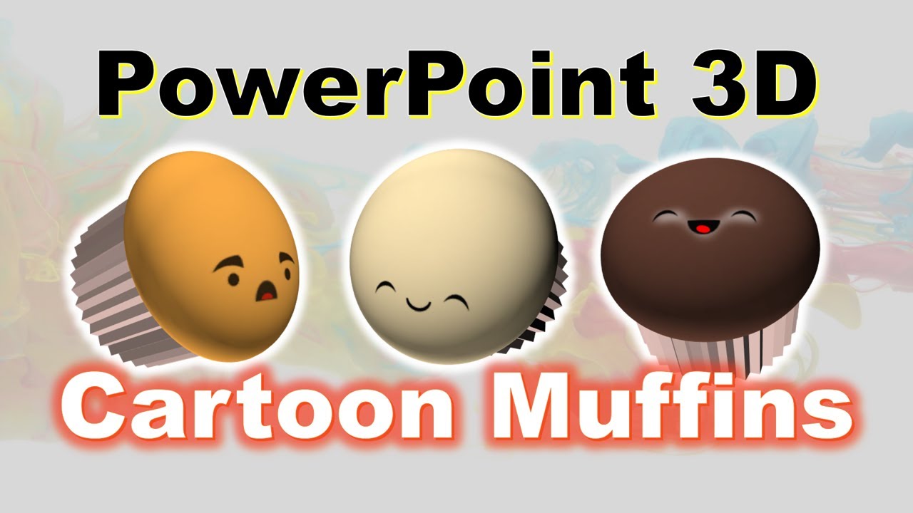 Make Cute 3D Cartoon Muffins - PowerPoint Tricks