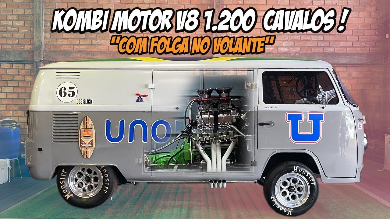 KOMBI MOTOR V8 COM 1200 CAVALOS - A KOMBI MAIS RÁPIDA DO PLANETA? FAZ 25 LITROS POR KM!
