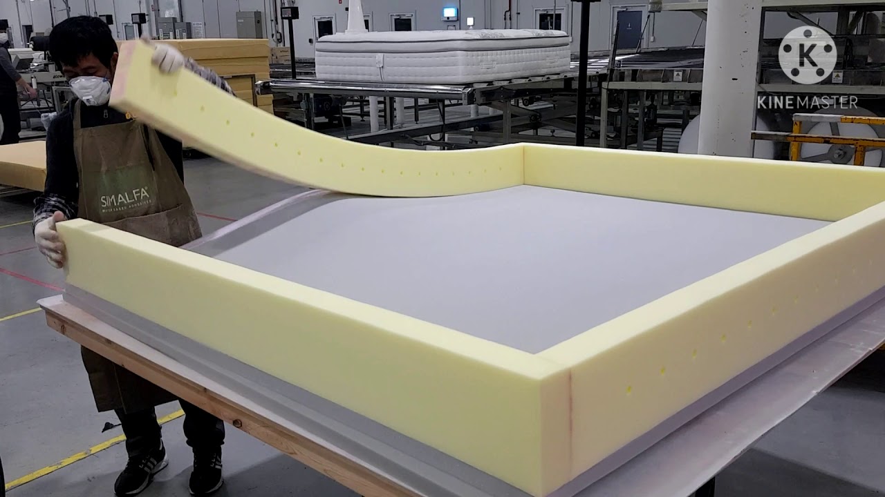 Kerja di Korea, Ternyata begini cara pembuatan kasur springbed.