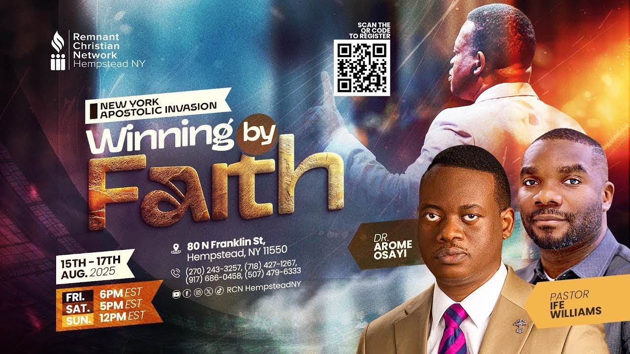 NEW YORK APOSTOLIC INVASION | DR. AROME OSAYI | RCN HEMPSTEAD NEW YORK || SUNDAY SERVICE || 17-08-25