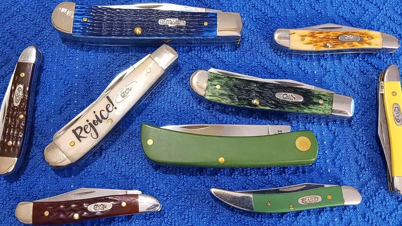 Case knives: Variations in handle color, Natural Materials, and handcrafted imperfections...