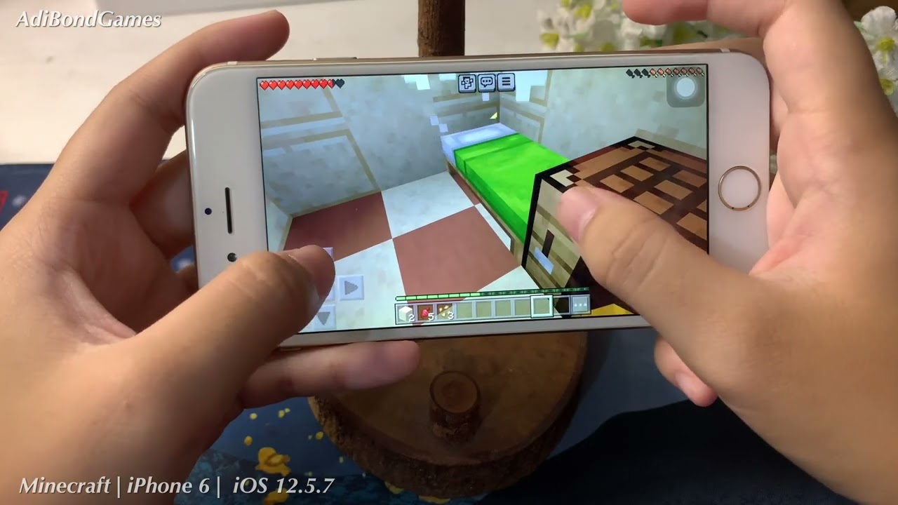 Game Test Minecraft on iPhone 6 ios 12.5.7