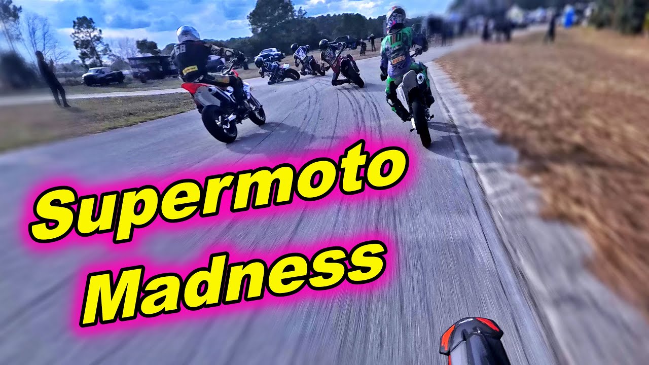 Supermoto's at Gainesville Raceway.