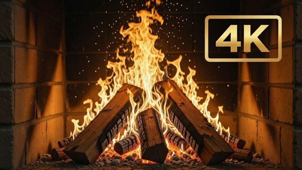 1 HOUR Relaxing Fireplace|Real Fire Crackle Ambience Warm Logs Burning 4 Deep Sleep & Stress Relief