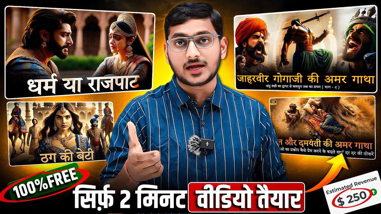 Ai से सिर्फ 1 क्लिक में ऐसा 3D Story वीडियो बनाएं 🔥 100% Free - 100% Monetize | 2025 का नया तरीका 