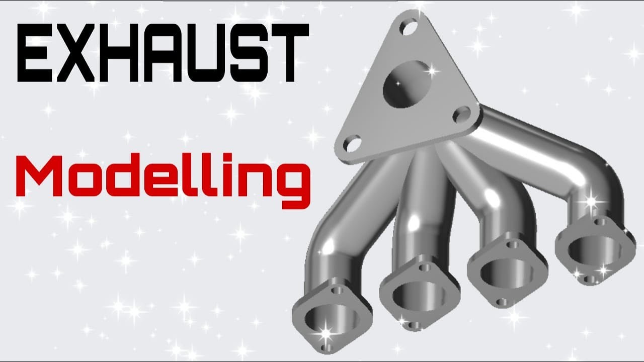 How to create " EXHAUST " in creo. Exhaust Manifold in creo. full tutorial video.