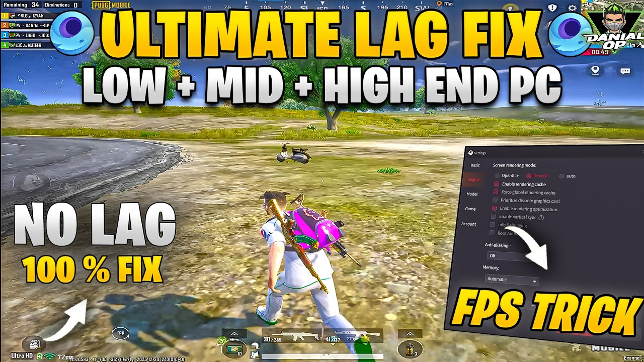 Gameloop Lag Fix 2026 | Best Settings for Gameloop | Pubg Mobile Emulator LOW + MID and HIGH End Pc