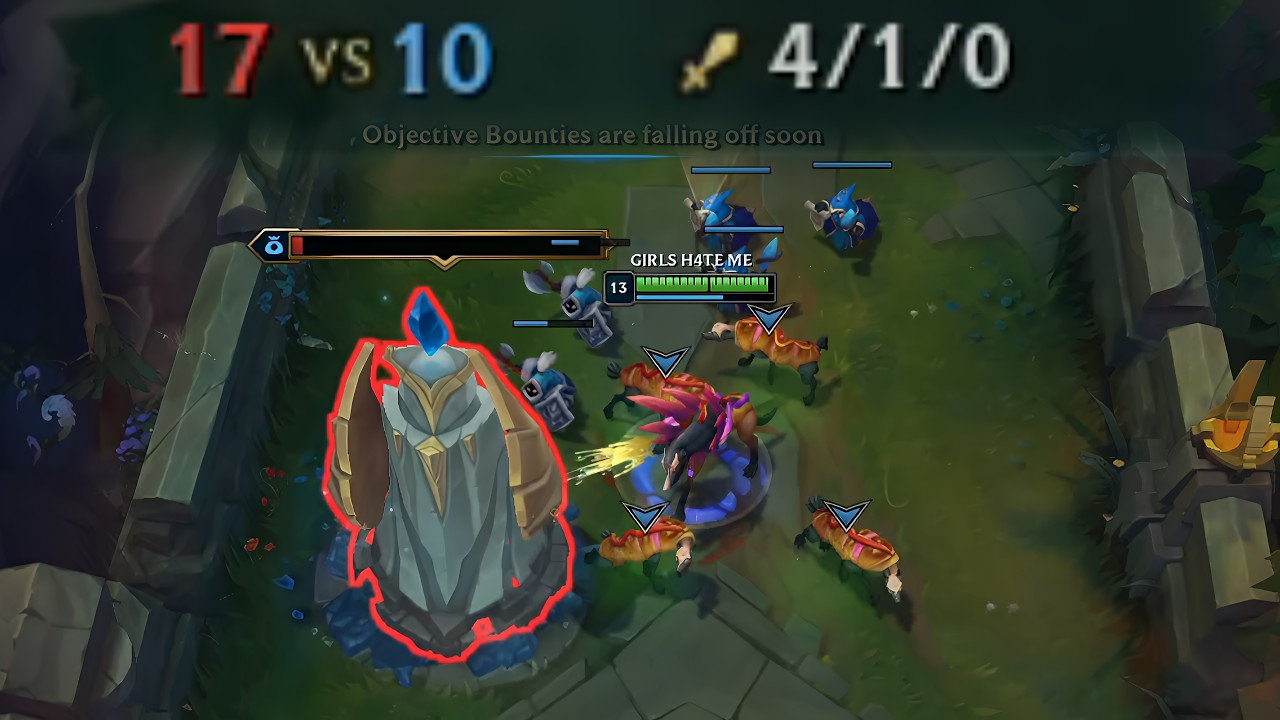WHEN YOU ARE 4/1 WHILE YOUR TEAM HAS 17 DEATHS