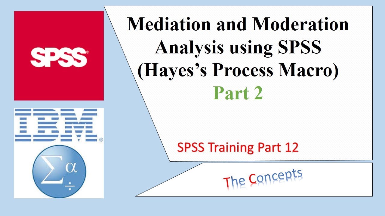 Mediation and Moderation Analysis using SPSS (Hayes’s Process Macro) Part 2 (Lesson 11)