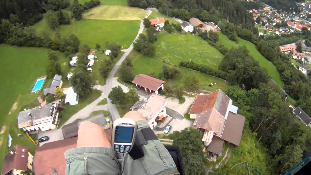 Soaring above Camping Bergfriede, Steinfeld,Austria.