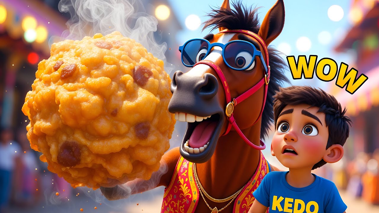 घोड़ा खाए पकौड़ा 🐴🥟 | Funny Hindi Rhymes for Kids | Ghoda Aur Pakoda Hindi Song
