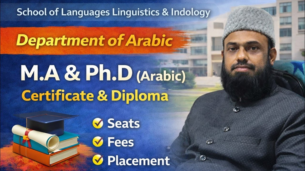 Manuu Department of Arabic | Diploma/Certificate, M.A, Ph.D | @UniversityWorld 