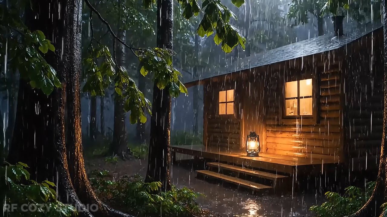 Night Rainfall in a Quiet City Street | Gentle Rain Sounds for Sleep, Study, Focus & Relaxation