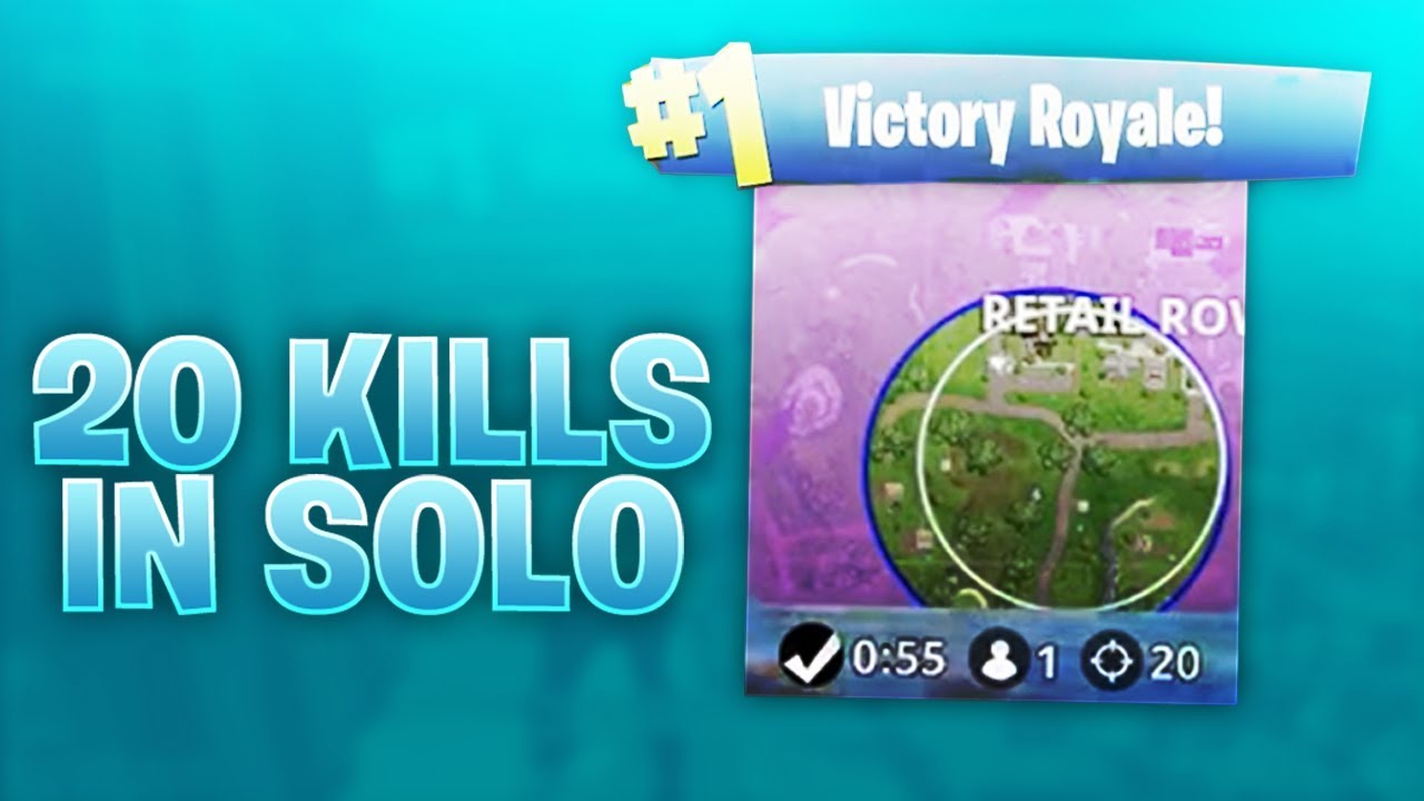20 Kill Solo Gameplay - Fortnite Battle Royale