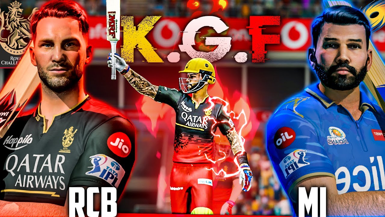 K.G.F.🔥(Kohli , Glen , Faf) Lead RCB To Victory✅ | RCB vs MI IPL 2023 In #cricket 22