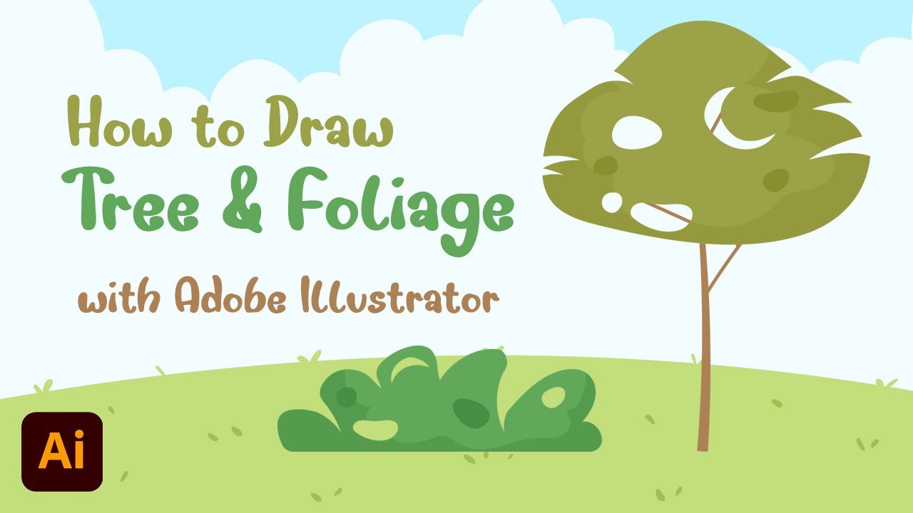 How to Draw Tree & Foliage with Adobe Illustrator