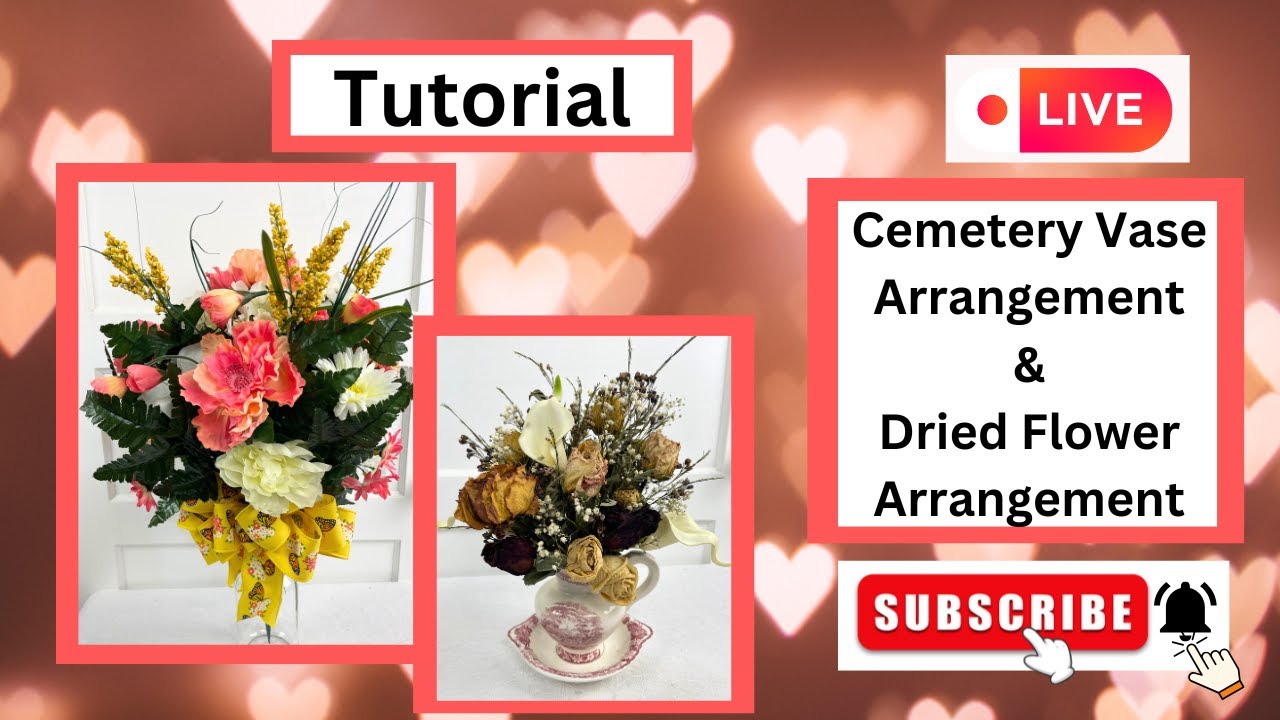 How to Make a Cemetery Flower Vase Arrangement, DIY Headstone Vase, Rachel&rsquo;s Unique Crafts