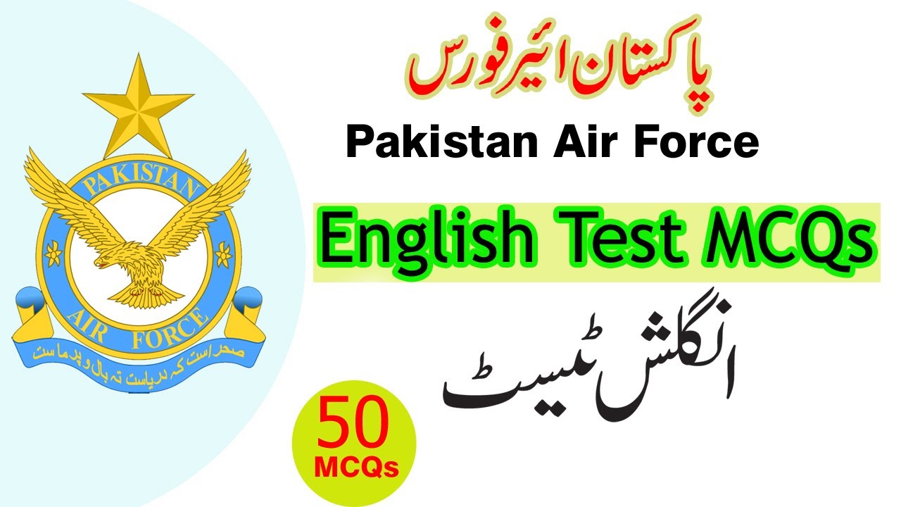English MCQs for PAF Test | PAF English Test MCQs | PK Test Globe