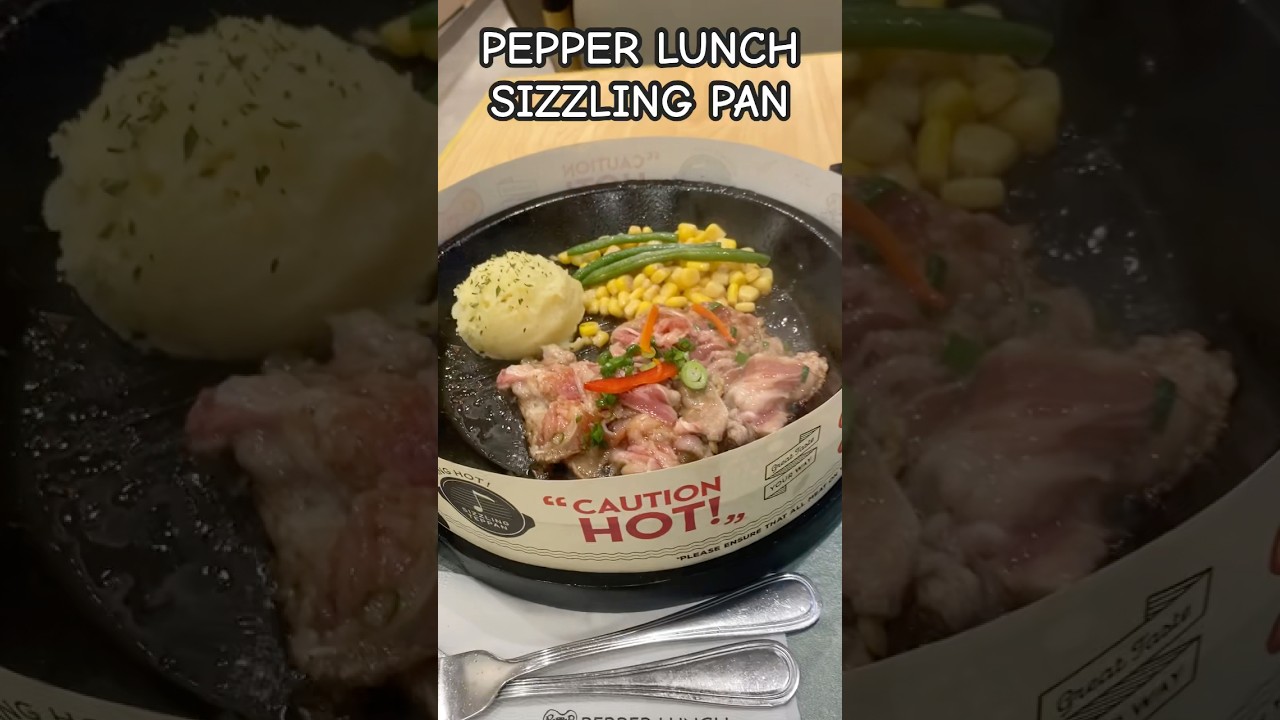 Sizzling Pan from Pepper Lunch #hotfood #sizzling #food #pepperlunch #sizzlingfood #spicy #peppered