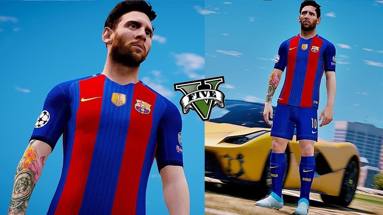 MESSI no GTA V com INCRÍVEIS GRAFÍCOS ULTRA REALISTAS, MATOU TUDO!