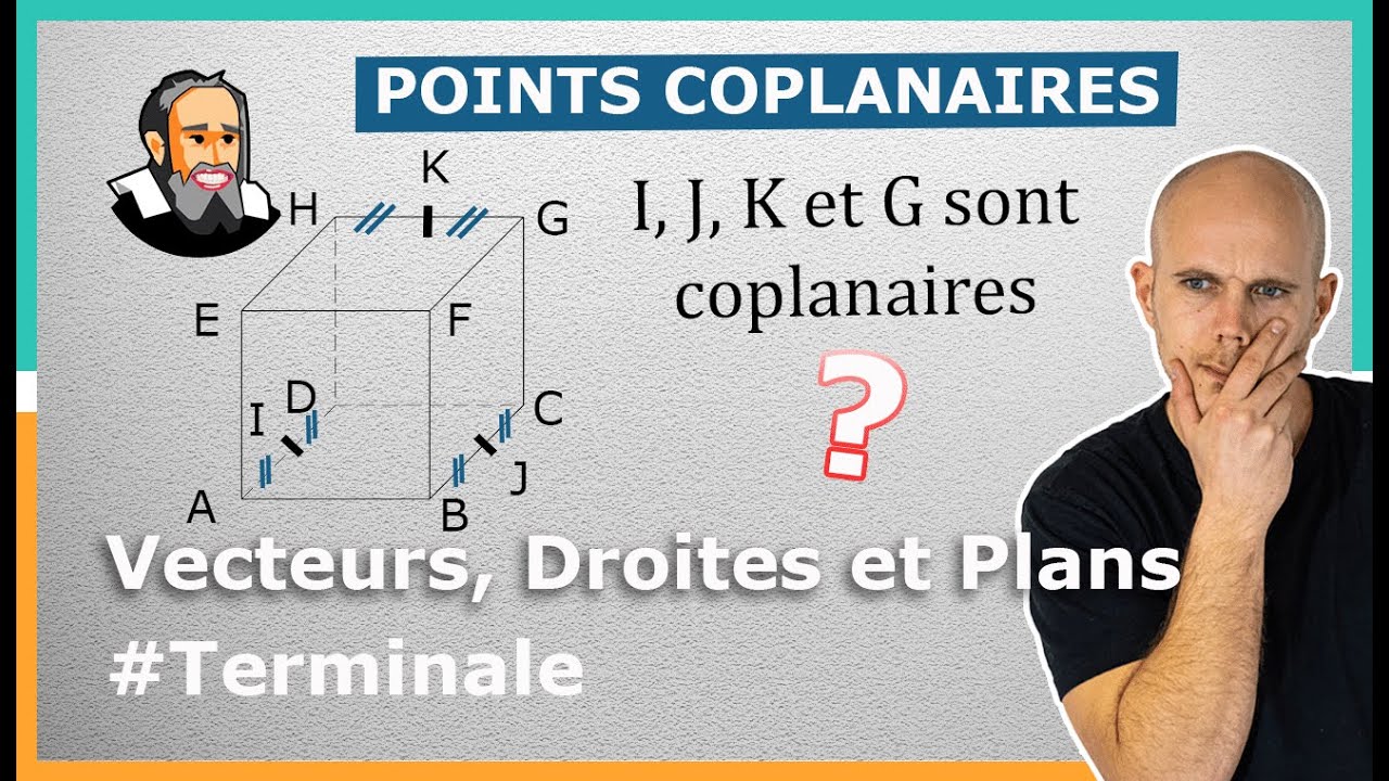 Montrer que 4 POINTS sont COPLANAIRES dans l'Espace - Exercice Corrigé - Terminale