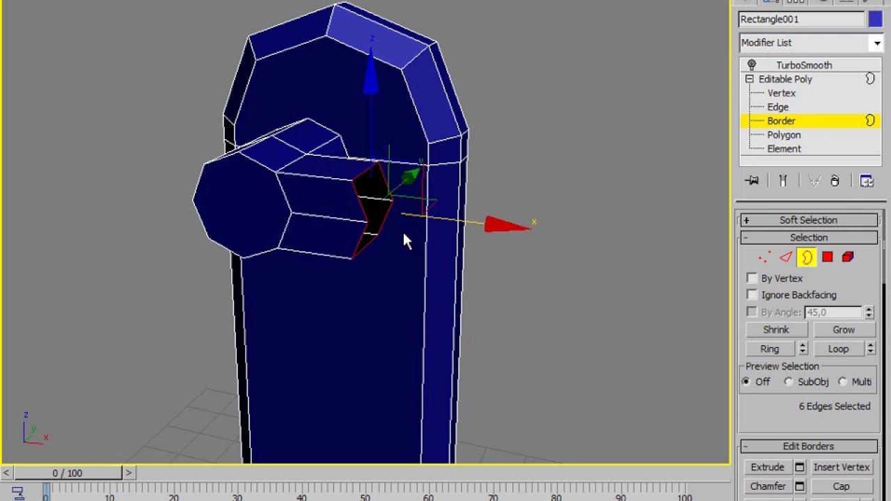 Моделирование ручки в  3D MAX