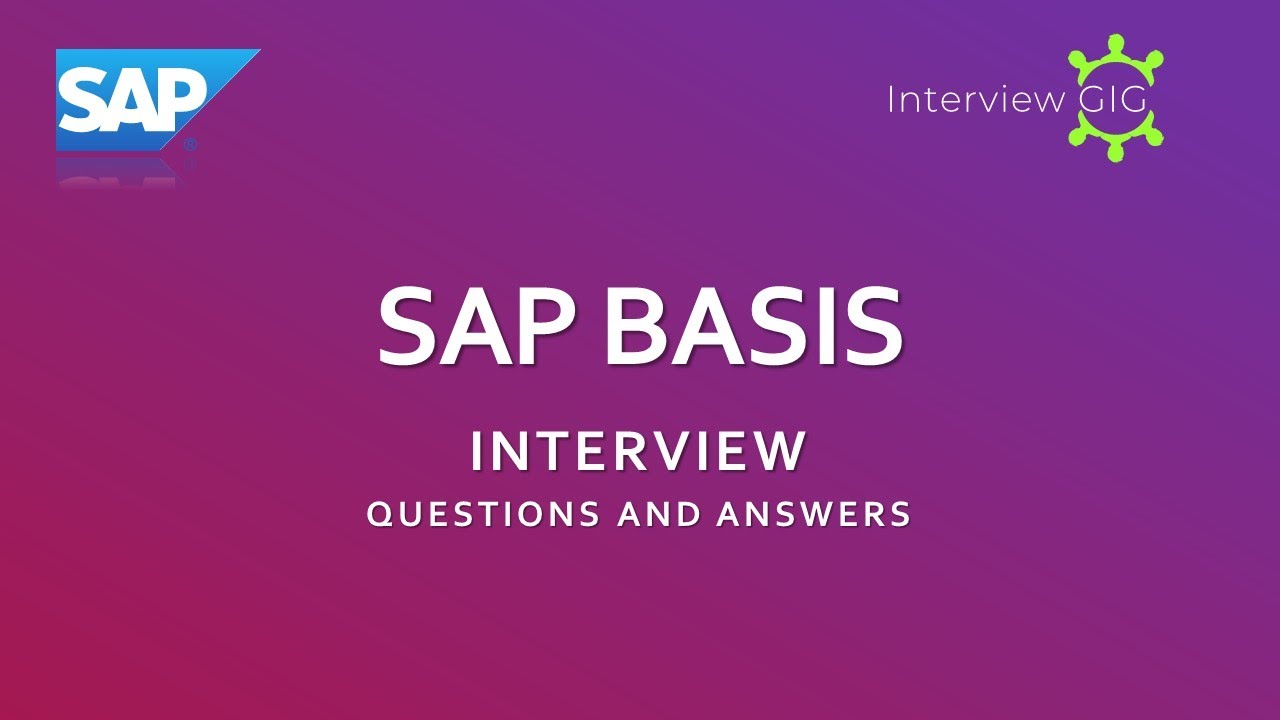 SAP Basis interview Questions and Answers  |SAP |Basis| New Video SAP Basis 2024 ( Link in Below) 👇