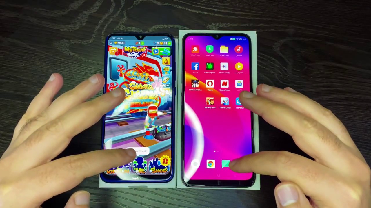 مقارنه بين اوبو وشاومى .. Redme note8 VS oppo A5 2020