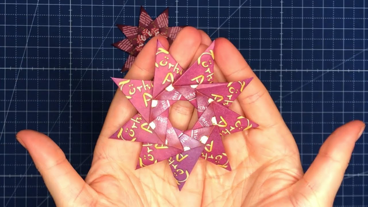 Origami Stern aus Teebeutel Papier basteln | Kreatives Recycling DIY | Origami Star