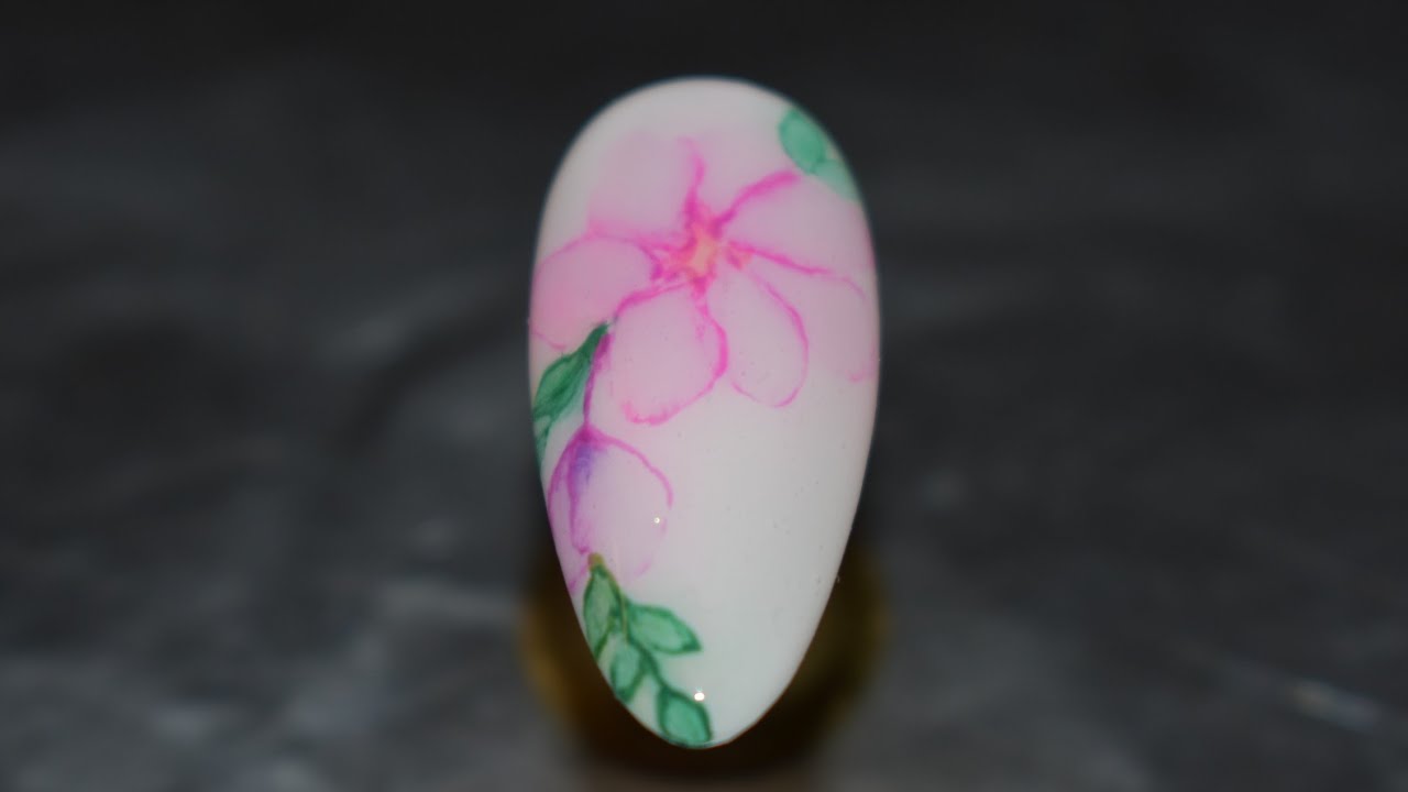 Watercolour nail art tutorial-Day 10 | Basic to Advance nail course | Step-by-Step nail art Tutorial