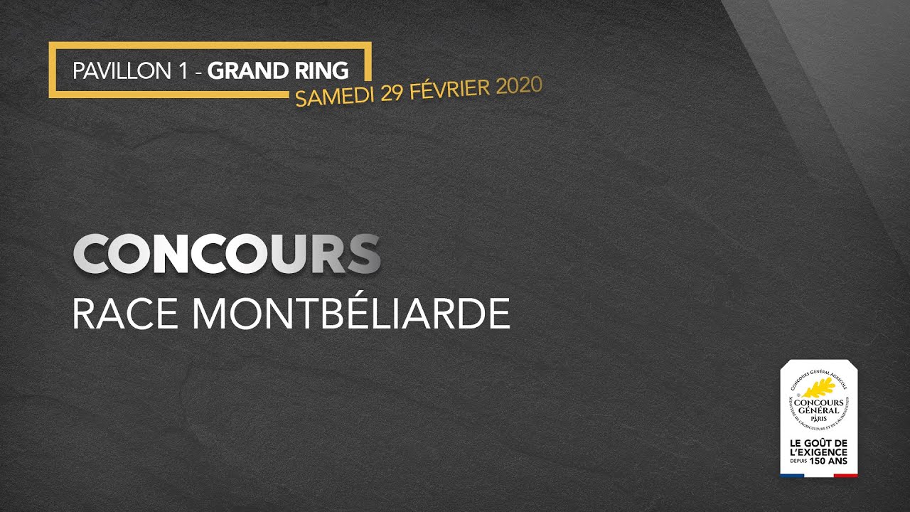 Concours Race Montbéliarde 2020