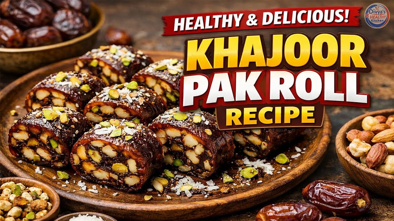 Sugar Free Dry fruits Roll | khajoor pak recipe | Sugar Free Dates and Nuts Roll | खजूर पाक रेसिपी