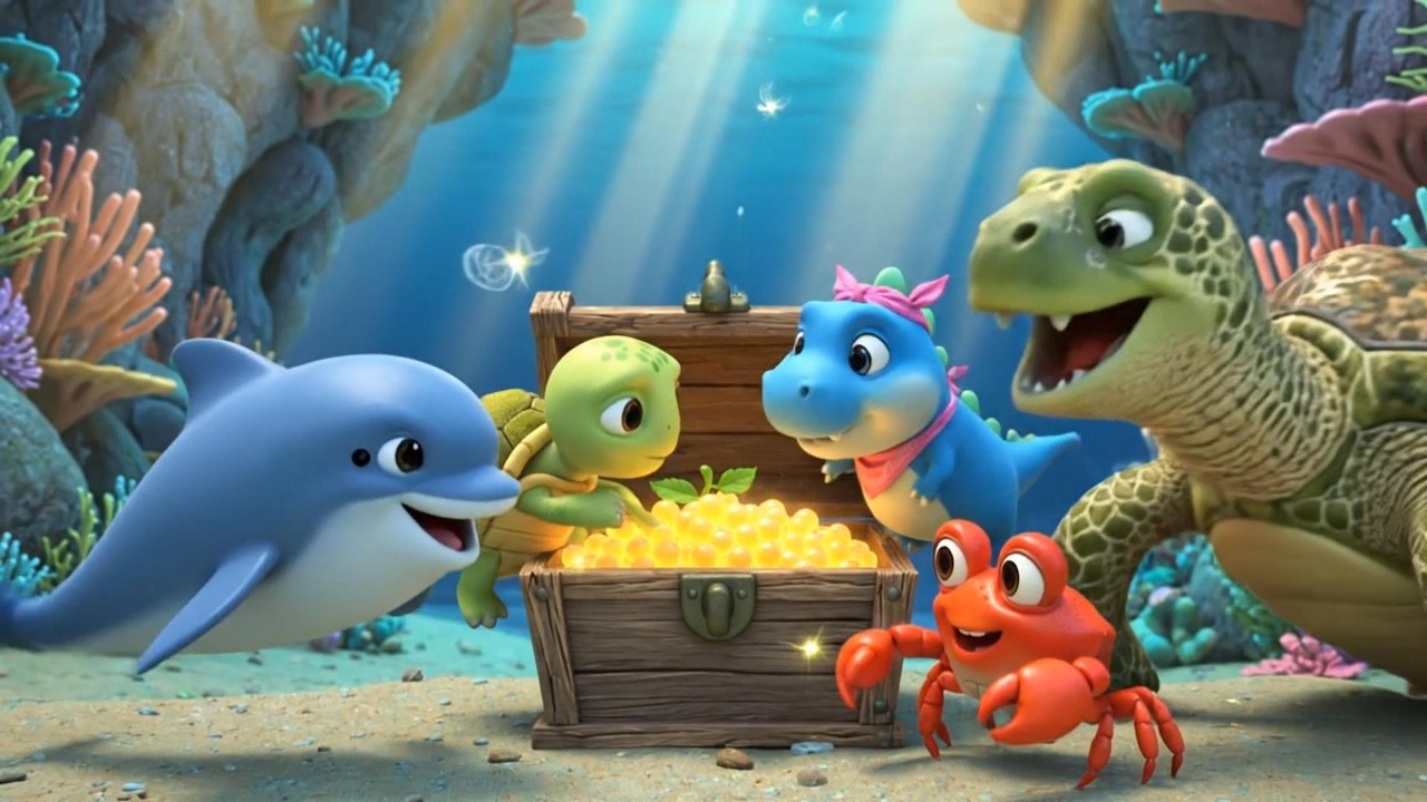 Dino, Turtle & Crab: The Underwater Challenge - Searching for Treasure at the Bottom of the Ocean!