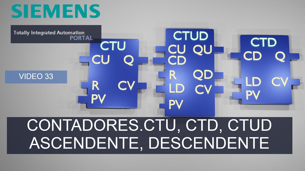 TIA PORTAL ✅ #33 contadores  ⬆ CTU  ⬇ CTD ↕ CTUD