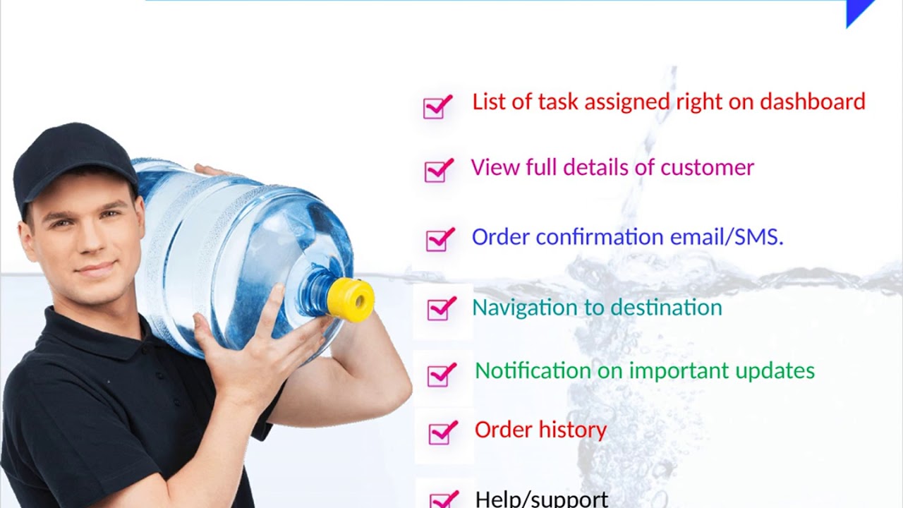 Water Delivery App development with all features