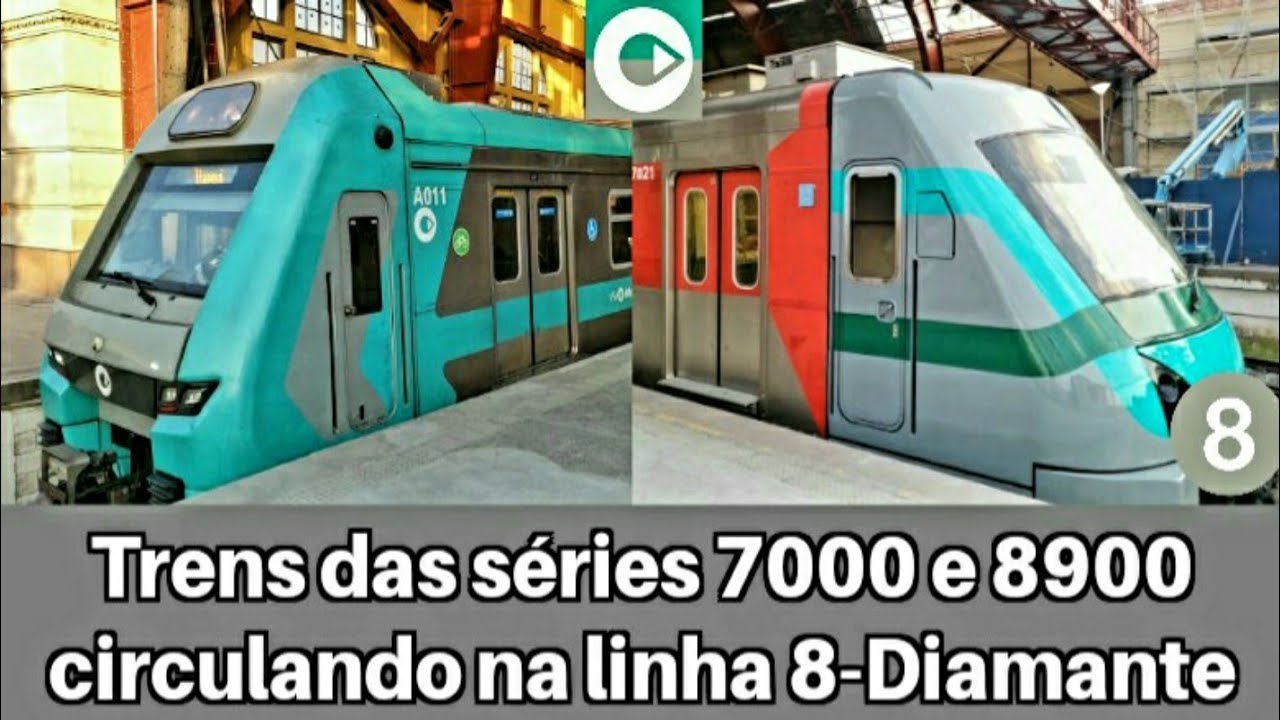 Via Mobilidade | Trens das séries 7000 e 8900 na linha 8-Diamante