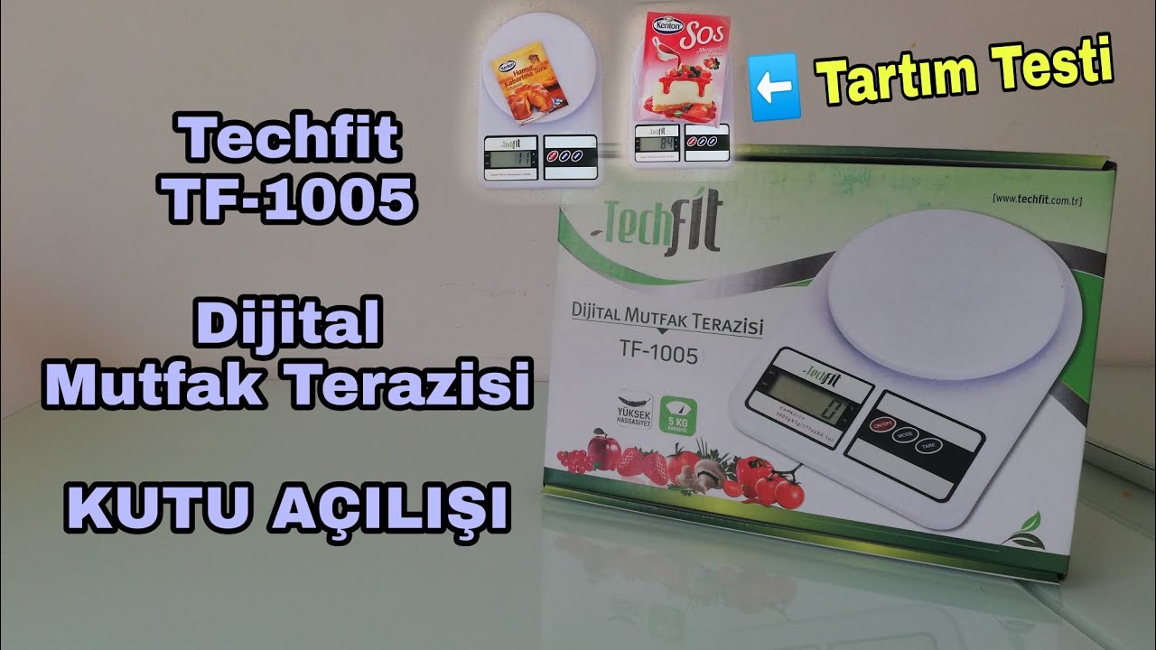 Techfit TF-1005 Dijital Mutfak Terazisi Kutu Açılış Tartım Test #techfit #kutuaçılımı #muhammetakbas