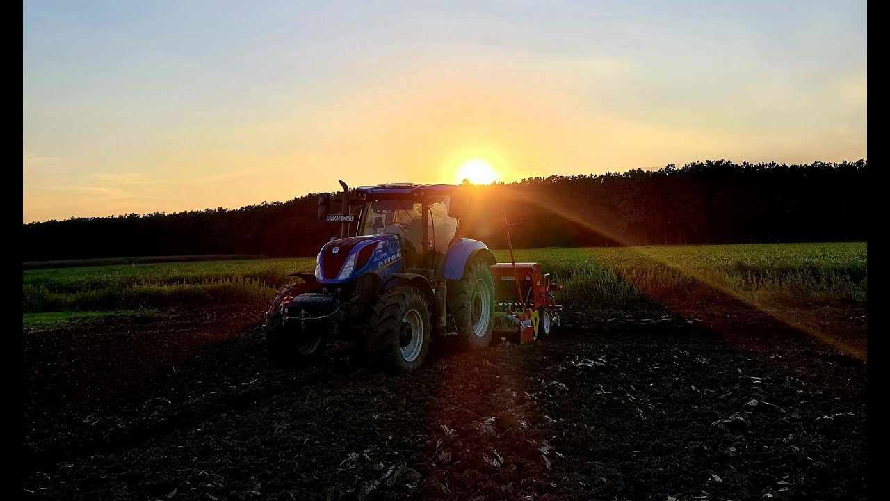 TraktorosVlog18#-Repce vetés (New Holland T7.175 AutoCommand+Pöttinger forgóborona+Gaspardo vetőgép)