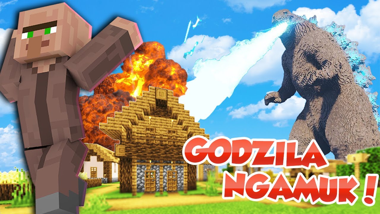 ADA GODZILLA NGAMUK DI DESA VILLAGER INI !!! KASIAN DEH LOH :V !!!