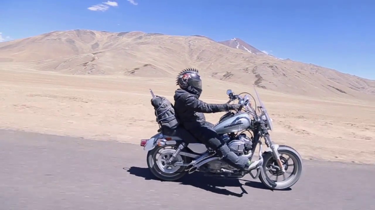 Harley Davidson Superlow in Leh Ladakh.