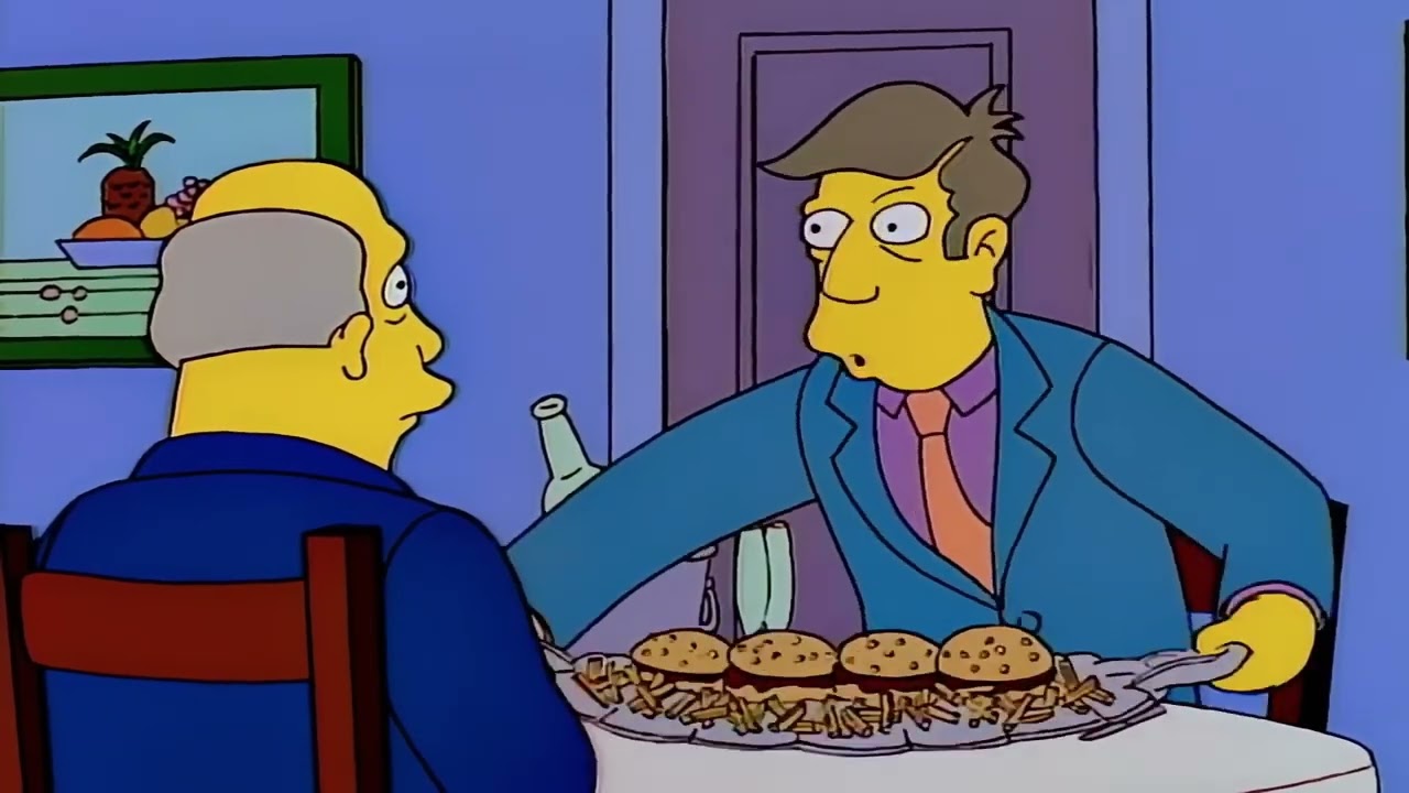 Steamed Hams but Skinner's Lies are Reversed